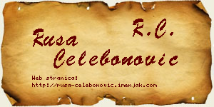 Rusa Čelebonović vizit kartica